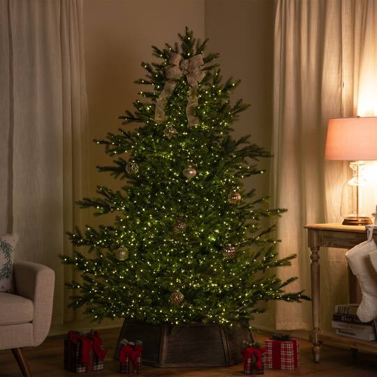 7.5ft. Pre-Lit Oregon Noble Fir Artificial Christmas Tree, Warm White LED Lights